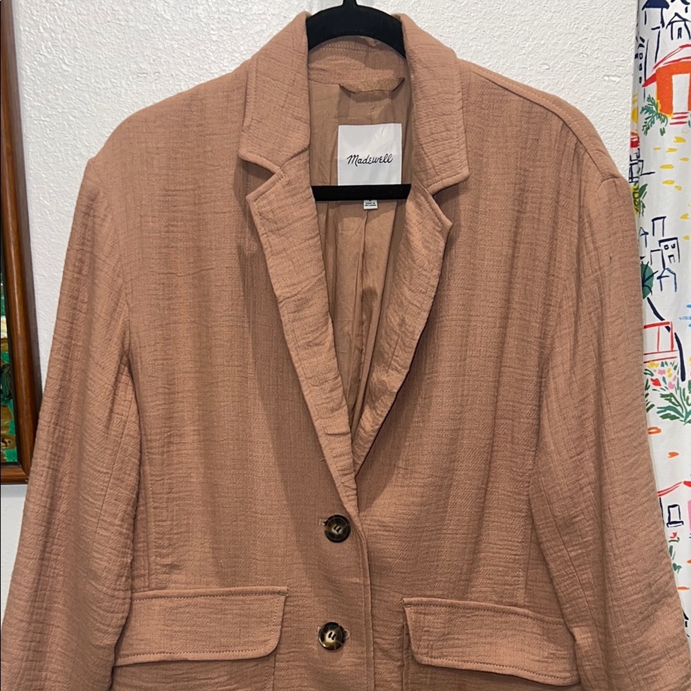 Madewell Larsen Relaxed Linen Blend Blazer - Picture 5 of 8